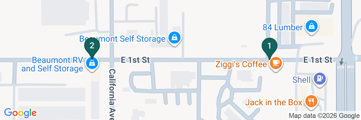 Map showing facility locations