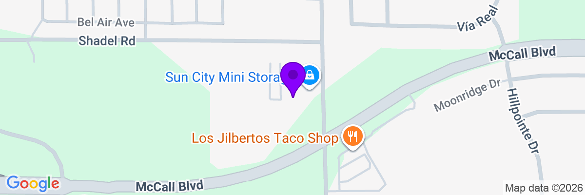 Map showing facility locations