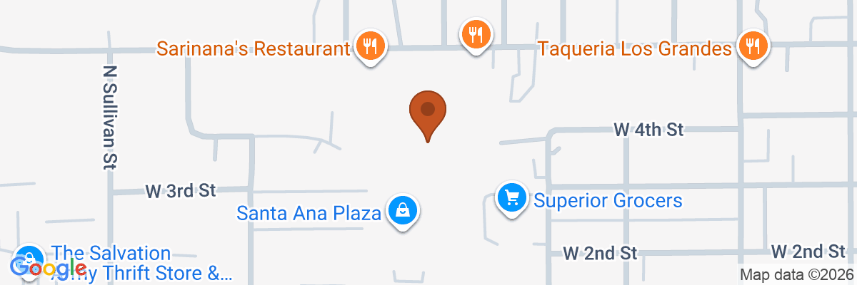 Map showing facility locations