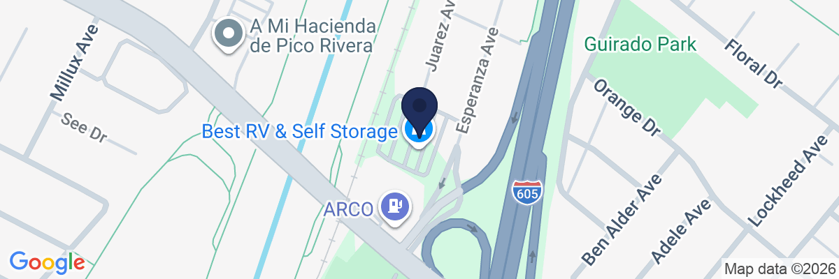 Map showing facility locations