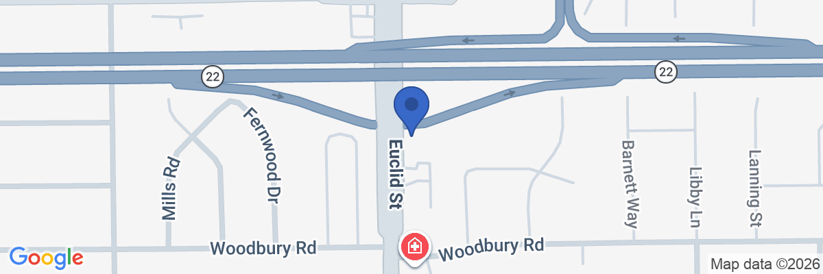 Map showing facility locations