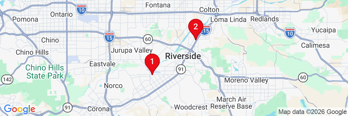 Map showing facility locations